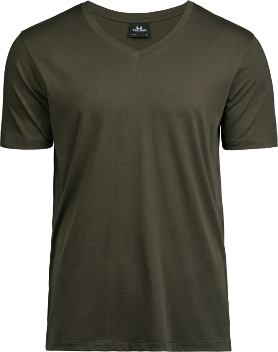 TEE JAYS luxury v-neck t-shirt-Flaskegrøn