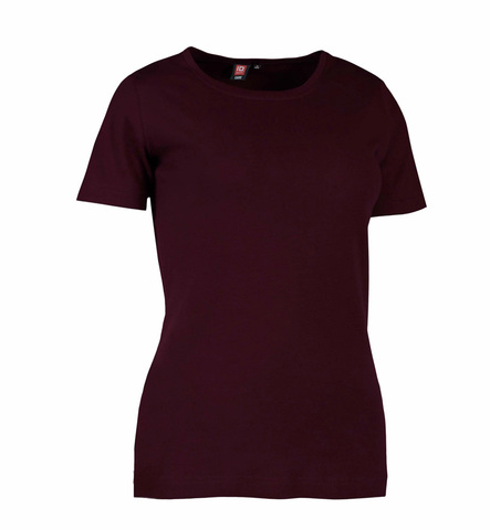 ID Interlock T-shirt Dame-Bordeaux Rød