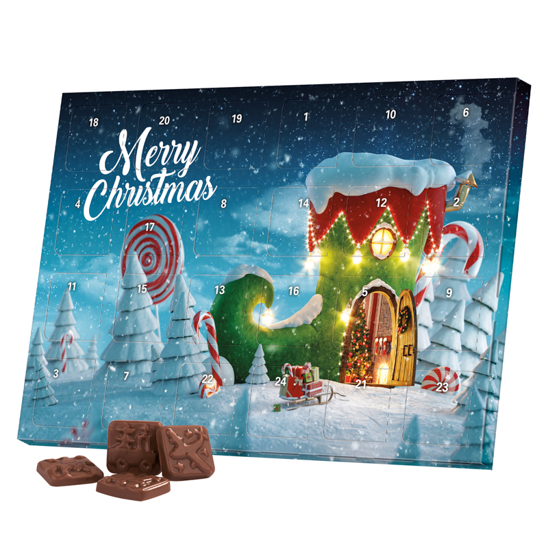 Klassisk bord julekalender med Fairtrade chokolade-Design Inspiration