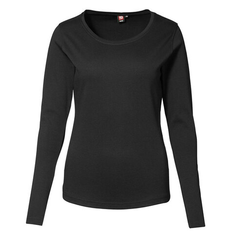 ID Interlock T-shirt Dame - Langærmet-Sort