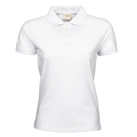 TEE JAYS Ladies Heavy Polo, Økologisk, dame-Hvid
