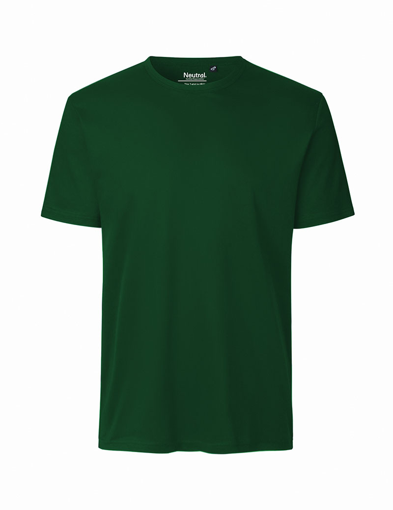 NEUTRAL Interlock T-shirt, 100% Økologisk Fairtrade Bomuld-Flaskegrøn