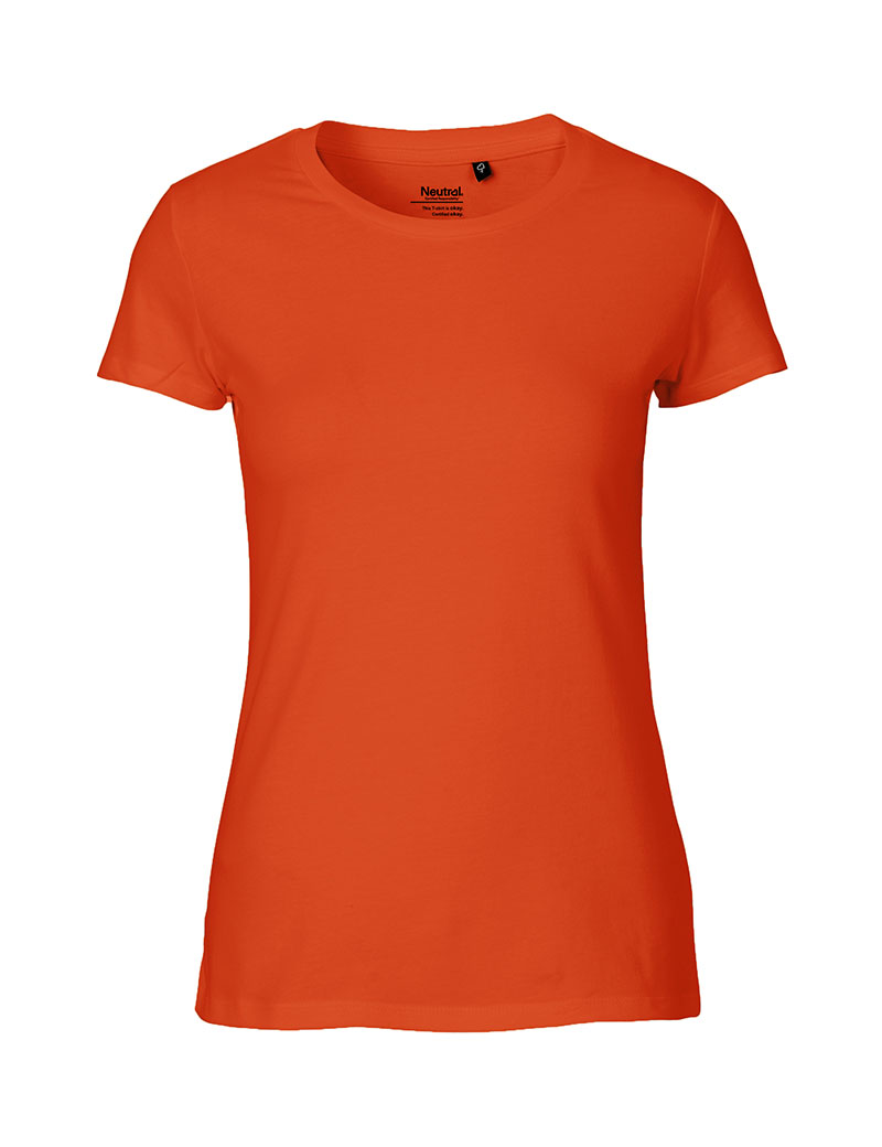 NEUTRAL Classic Dame T-shirt, 100% Økologisk Fairtrade Bomuld-Orange