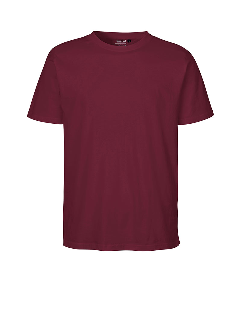 NEUTRAL Regular Unisex T-shirt, 100% Økologisk Fairtrade Bomuld-Bordeaux Rød