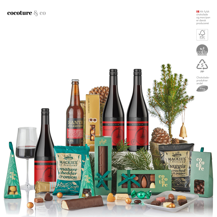 Merry Christmas - Stor Gaveæske (grøn)