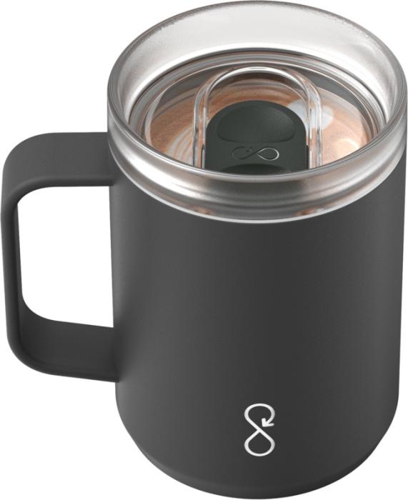 Ocean Bottle 350 ml isoleret rejsekrus - Genbrugs Rustfri Stål-Sort