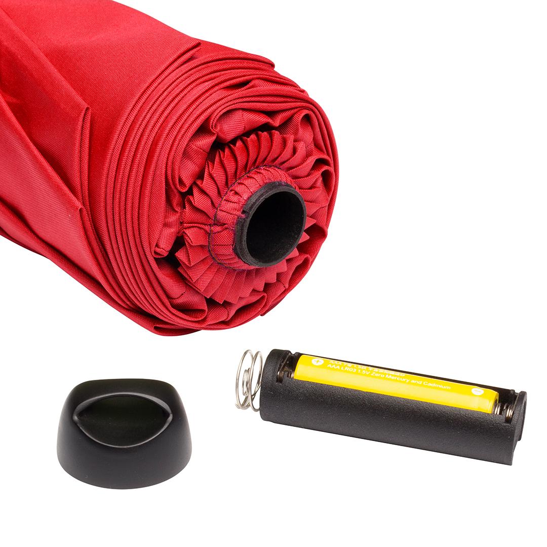 Oversize Taskeparaply FARE® med Led-Lys Skylight®-Rød