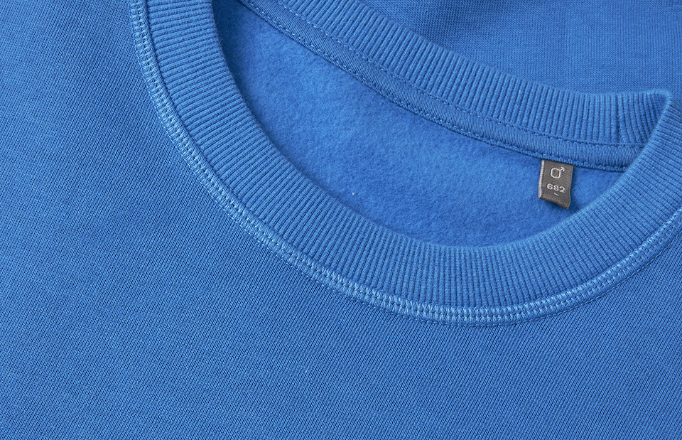 ID Økologisk O-hals Sweatshirt, herre GOTS-Blå