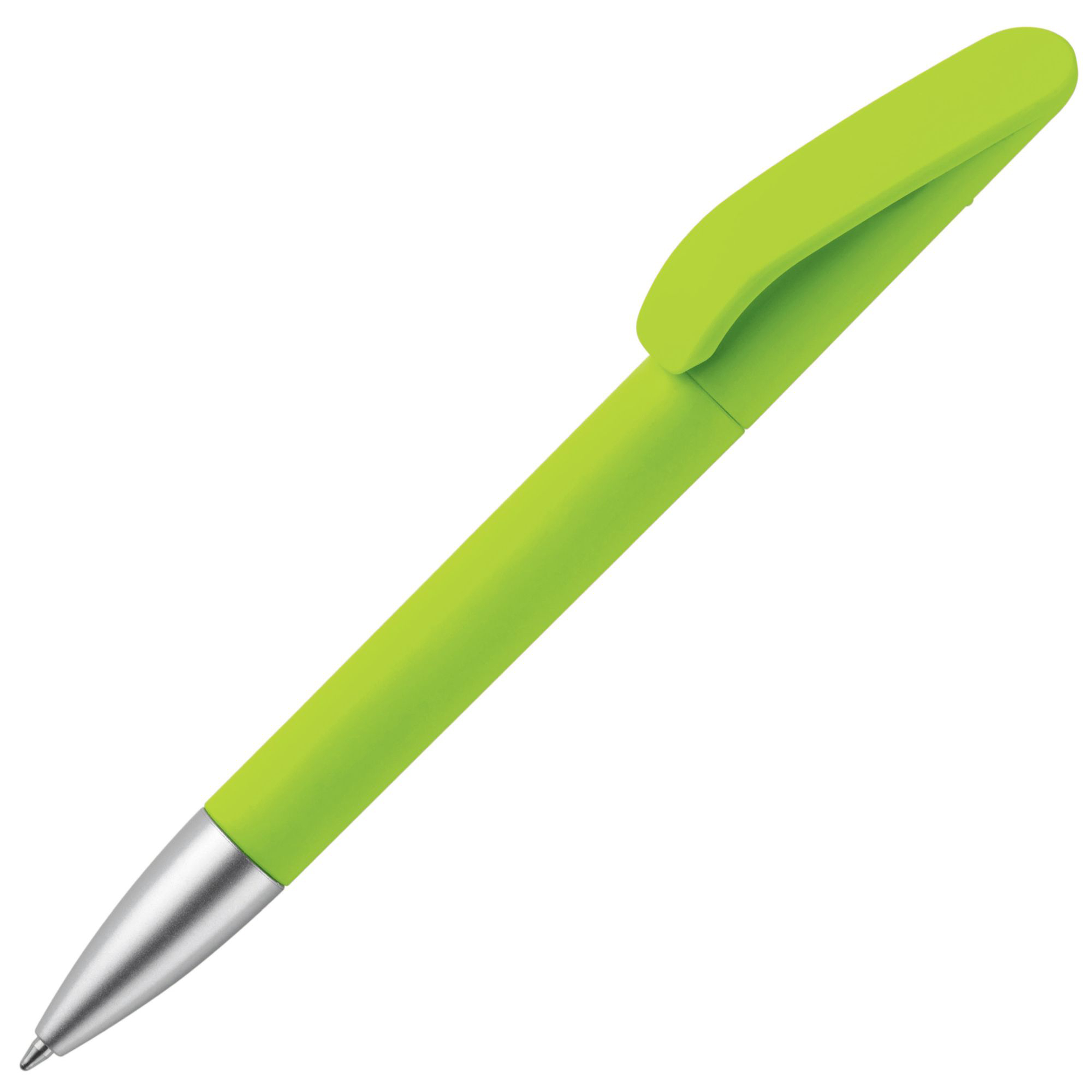 Kuglepen Slash soft touch - Genbrugs-ABS-Lime