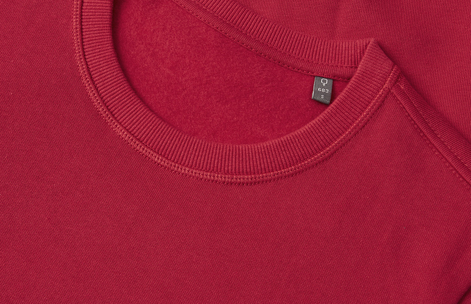 ID Økologisk O-hals Sweatshirt, dame-Rød