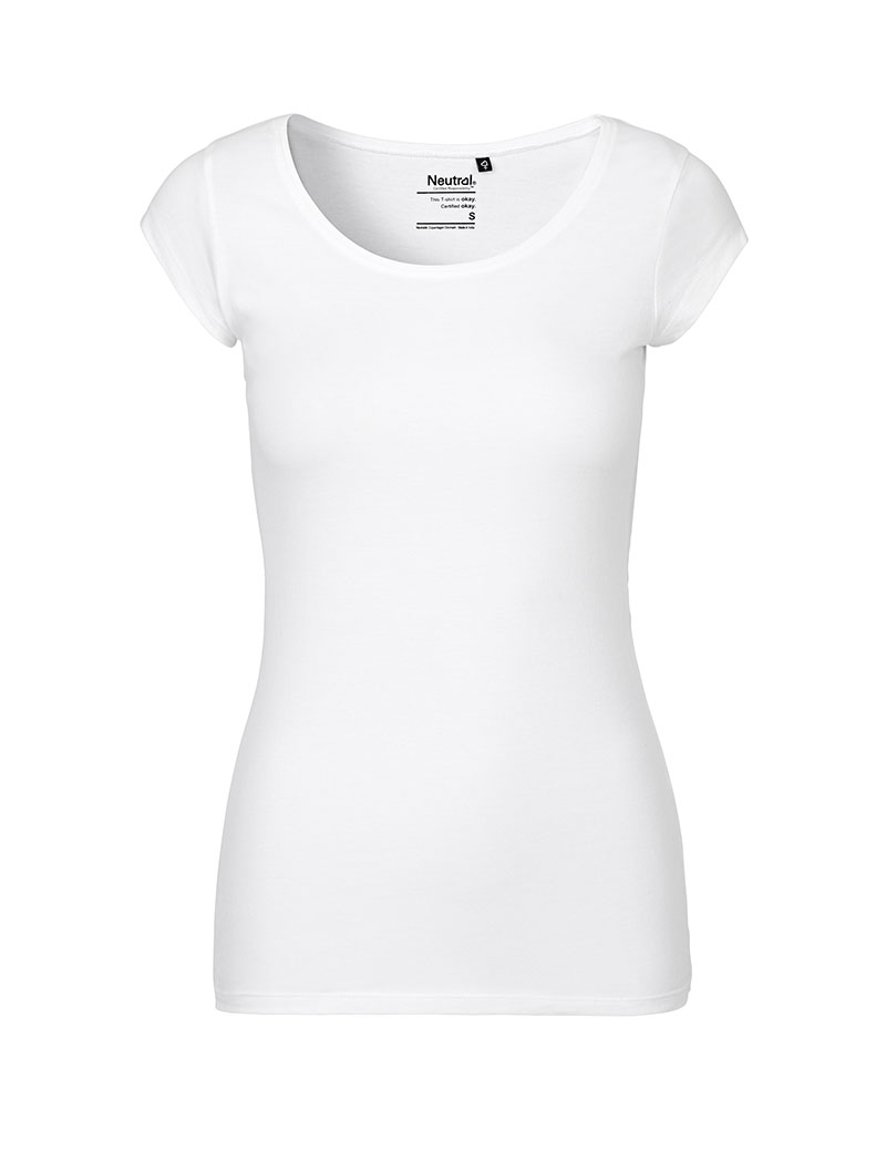 NEUTRAL Rundhals Dame T-shirt, 100% Økologisk Fairtrade Bomuld-Hvid
