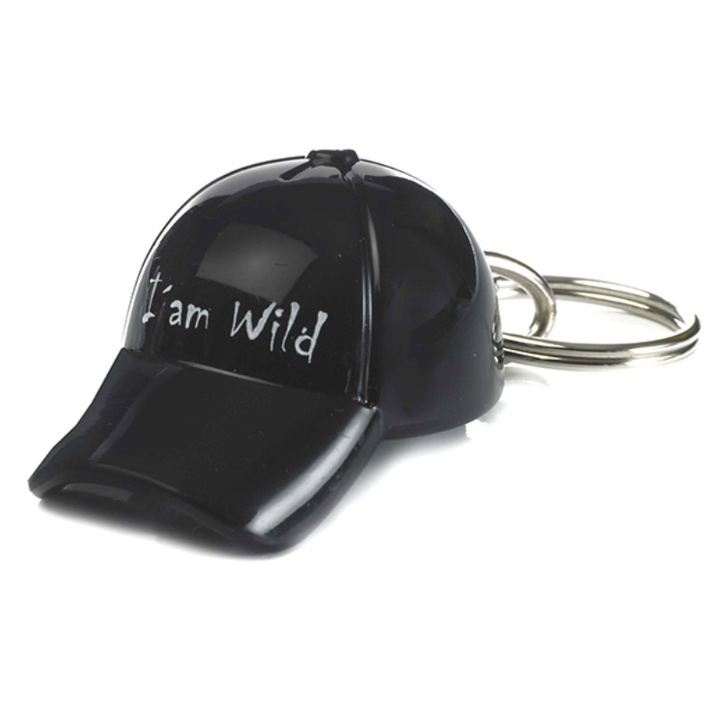 Kasket Nøglering - Genbrugs Akryl-Sort