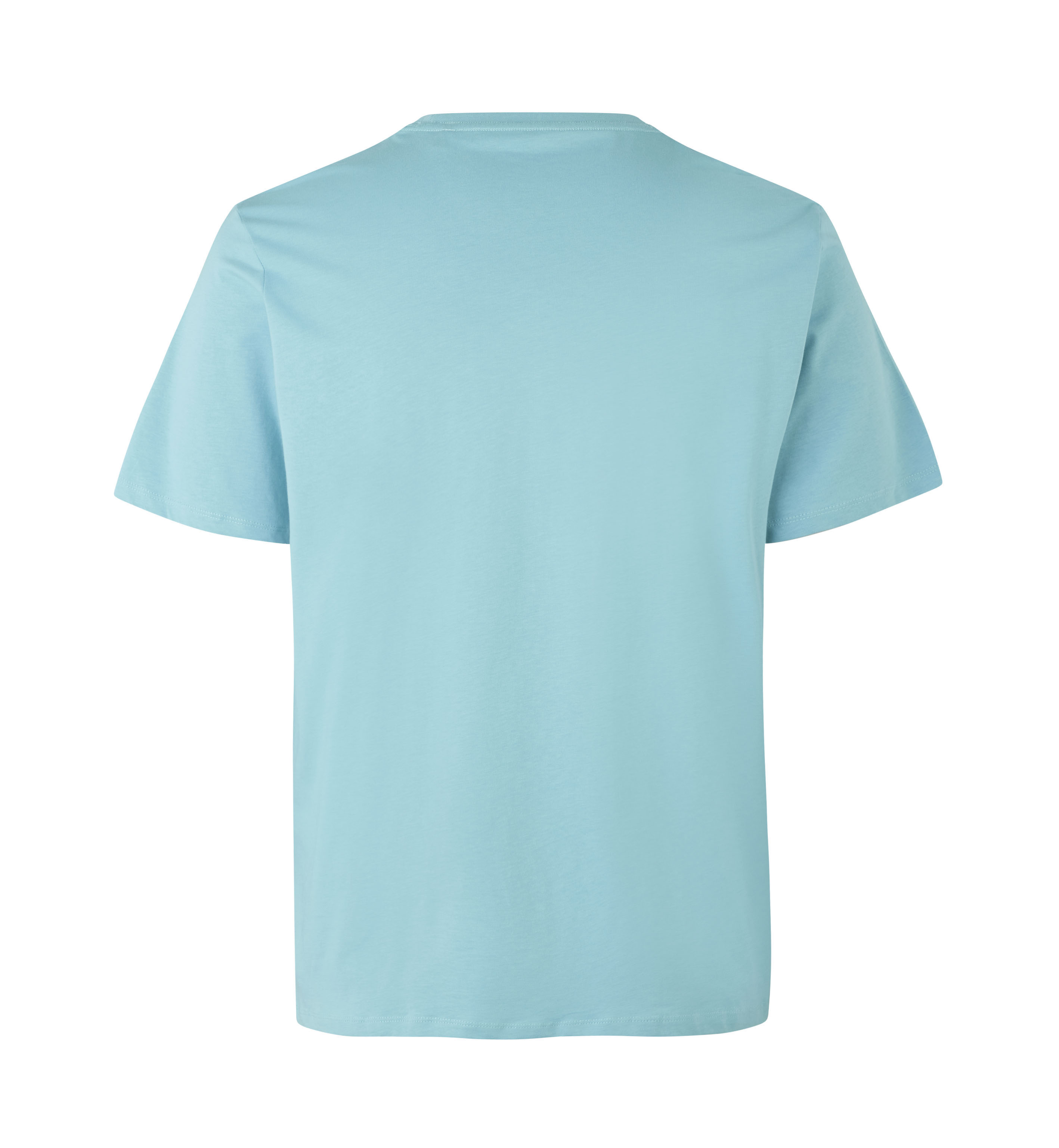 ID Økologisk O-hals T-shirt, herre-Lyseblå