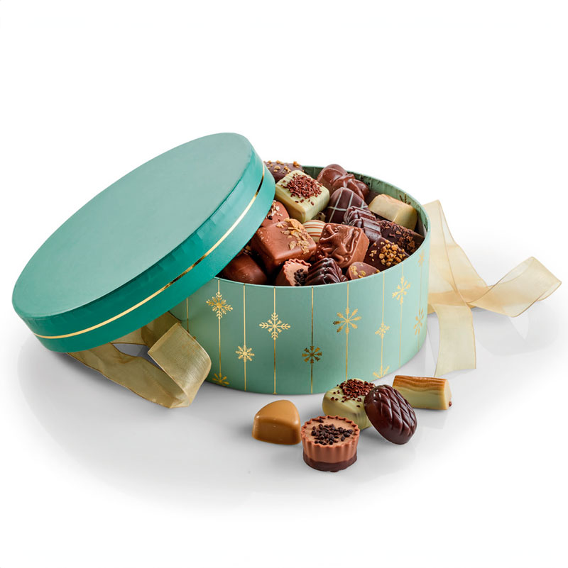 Hatteæske med Luksuschokolade, 1000 g.