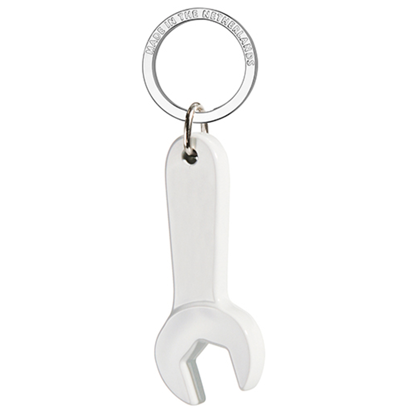 Svensknøgle Nøglering - Genbrugs Akryl-Hvid