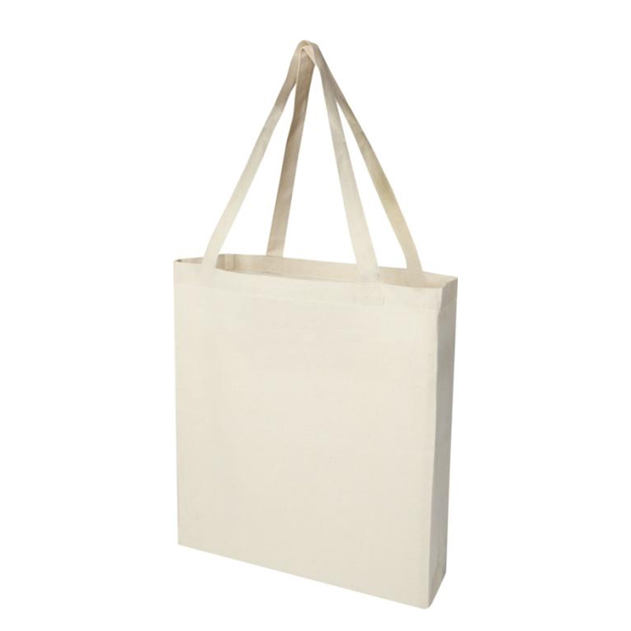 Madras 140 g/m² GRS mulepose med bund i genvundet bomuld-Natur