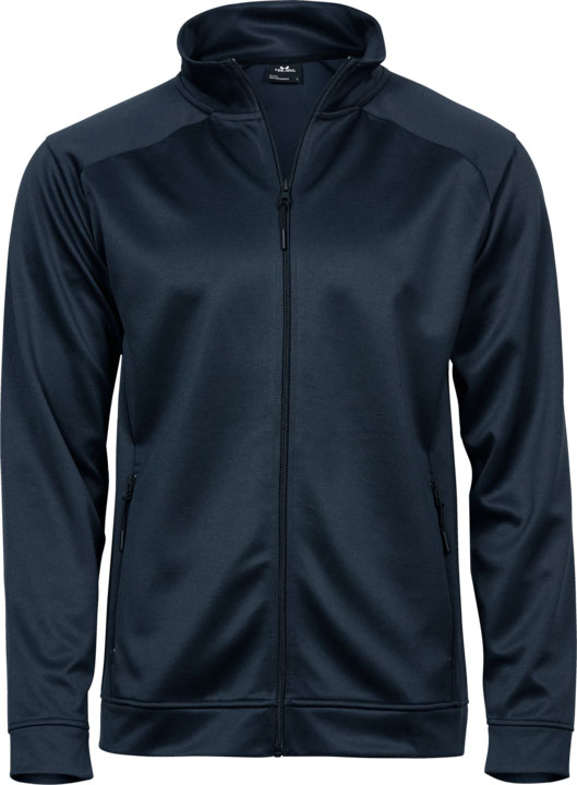 TEE JAYS Performance Zip Sweat-Navy