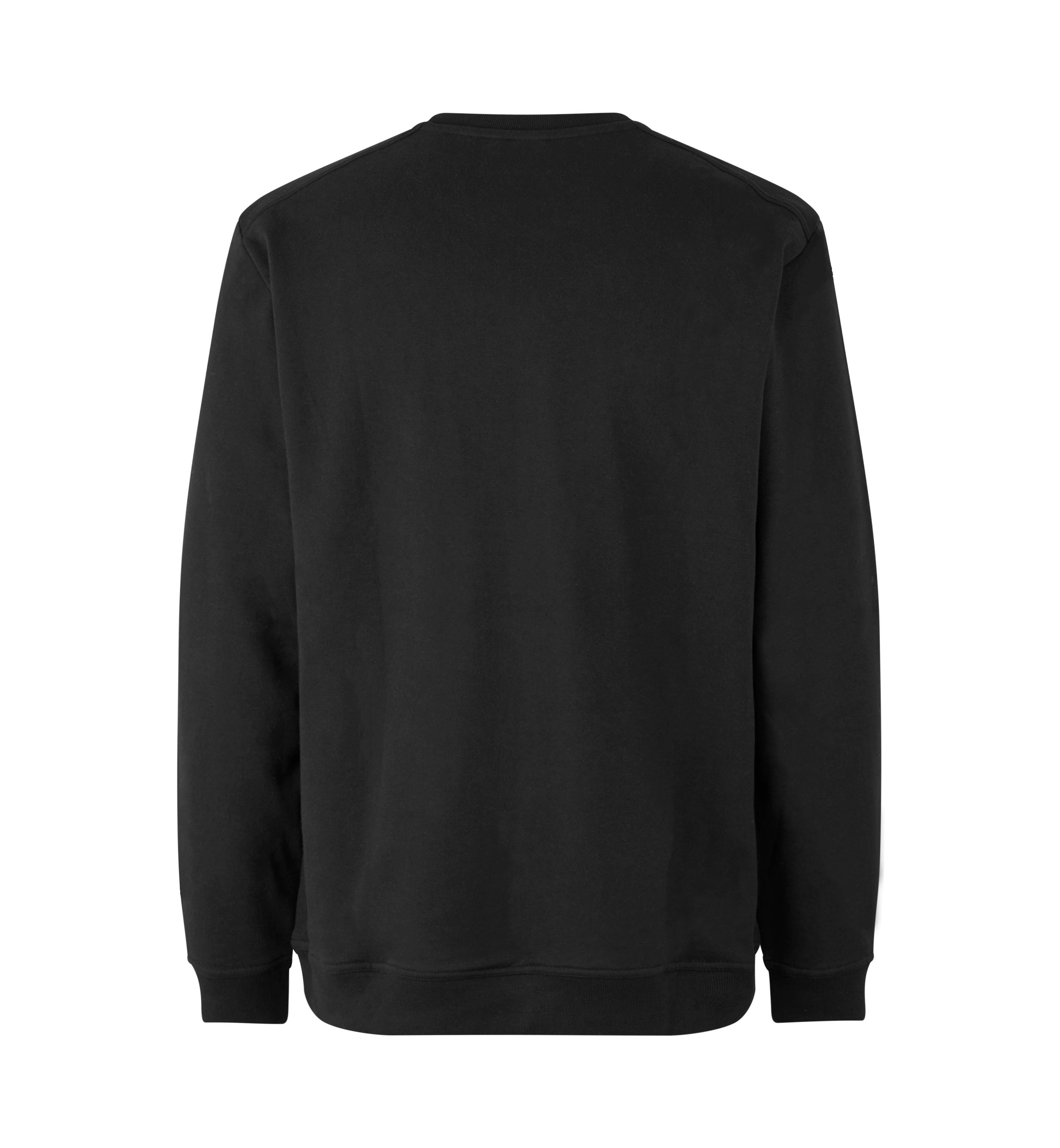 ID PRO Wear CARE sweatshirt I ubørstet, Herre, Genbrugs bomuld-Sort