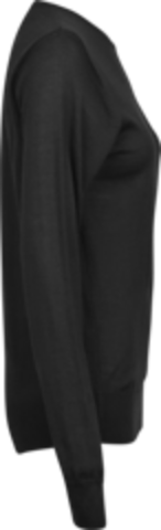 TEE JAYS Crew Neck Strik Sweater, dame-Sort