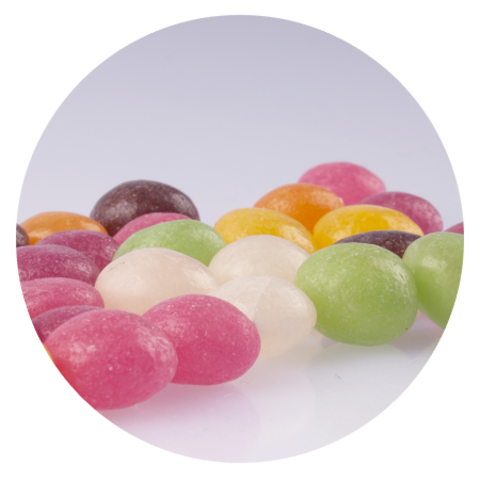 Pastilæske tryk i CMYK-Jelly Beans