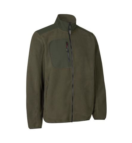 ID Bonded fleecejakke, Herre-Oliven