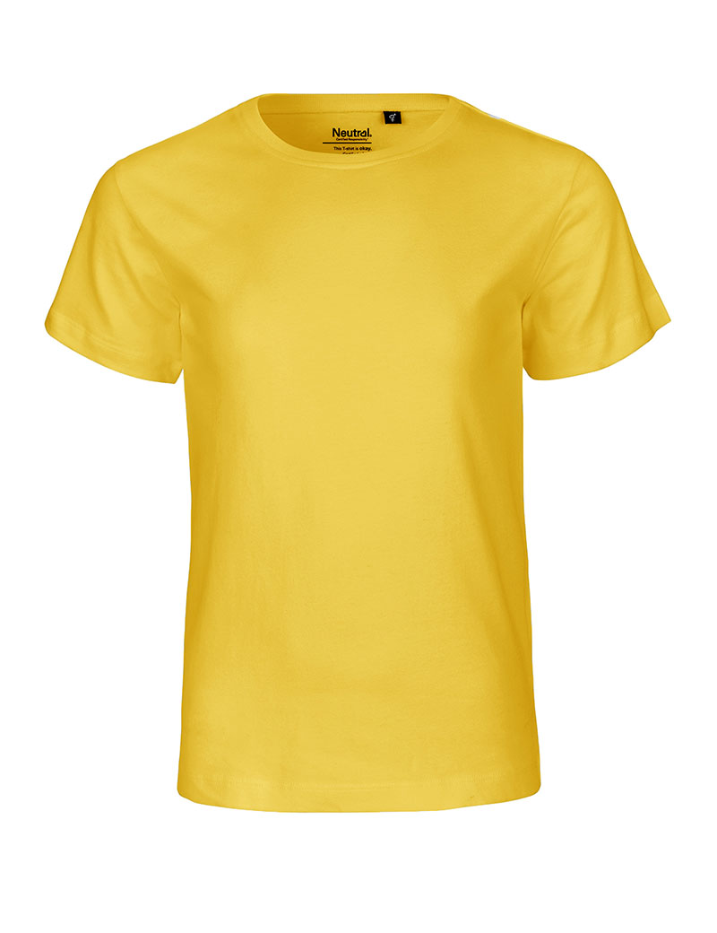 NEUTRAL T-shirt Børn, 100% Økologisk Fairtrade Bomuld-Gul