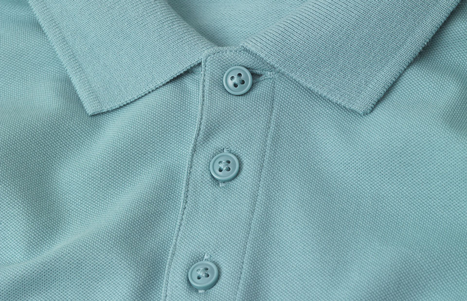 ID Økologisk poloshirt, herre-Støvet grøn