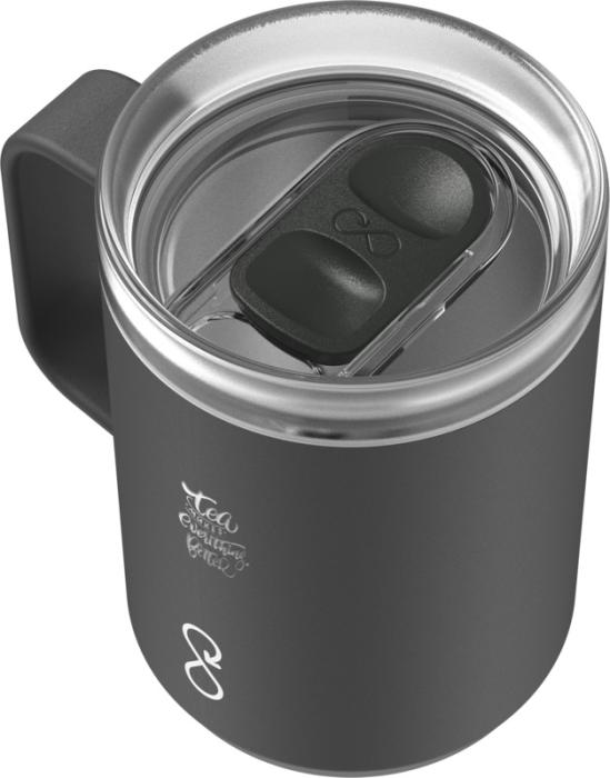 Ocean Bottle 350 ml isoleret rejsekrus - Genbrugs Rustfri Stål-Sort