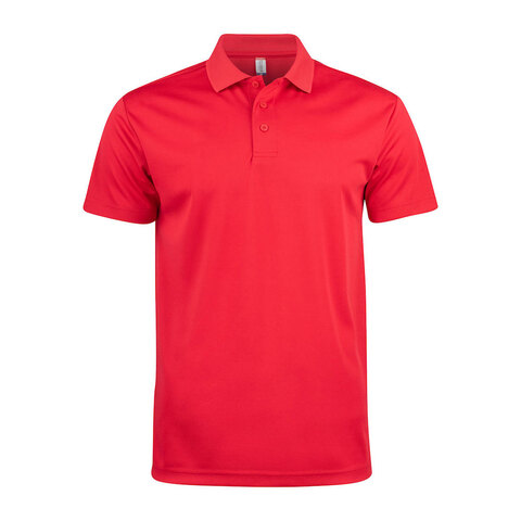 CLIQUE Basic Active Polo - Spun Dyed-Rød