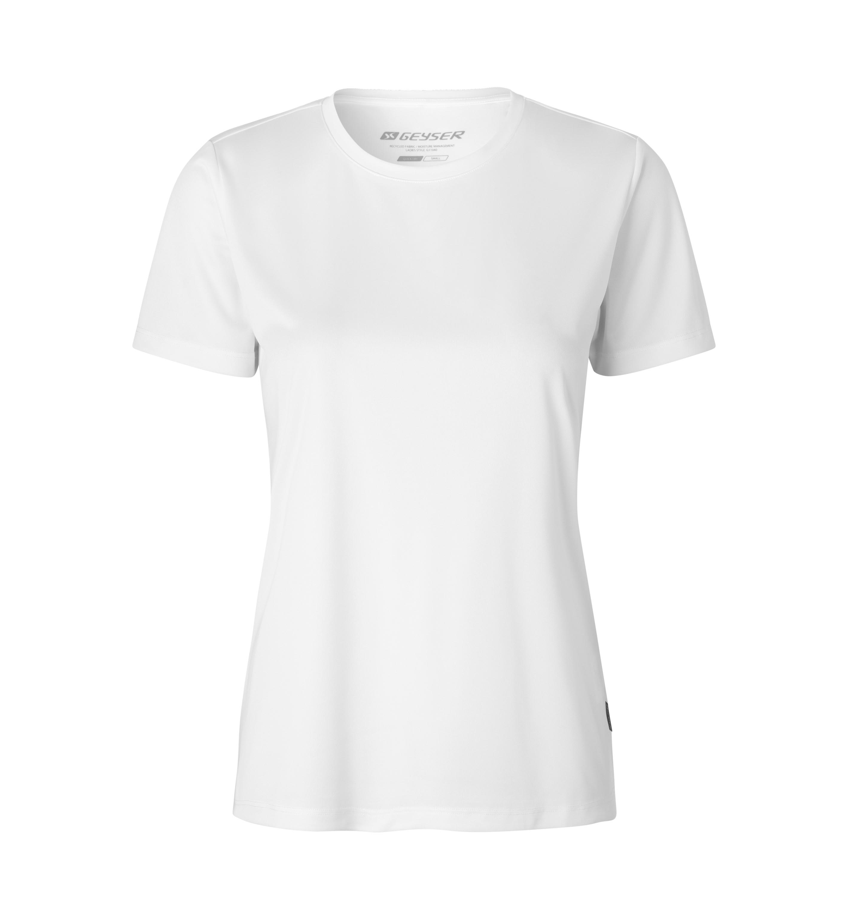 GEYSER T-shirt, dame - rPet-Hvid