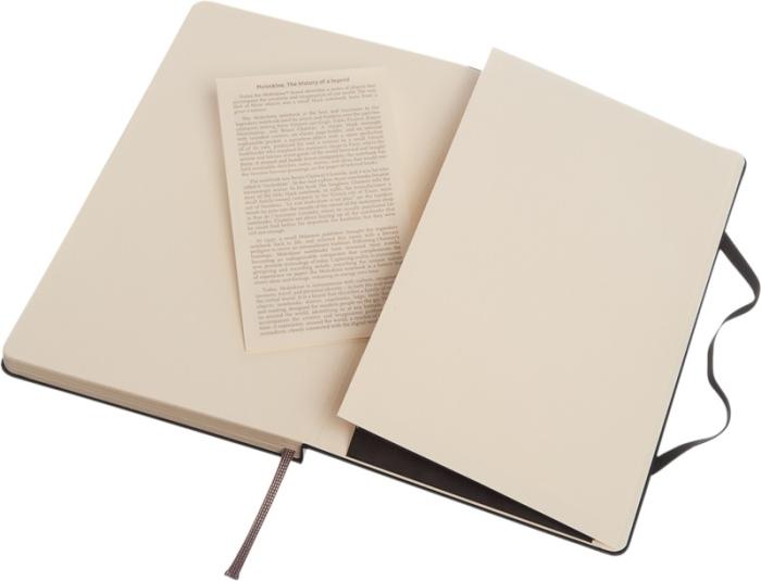 MOLESKINE Classic L hardcover notesbog - prikket - Certificeret Papir-Sort