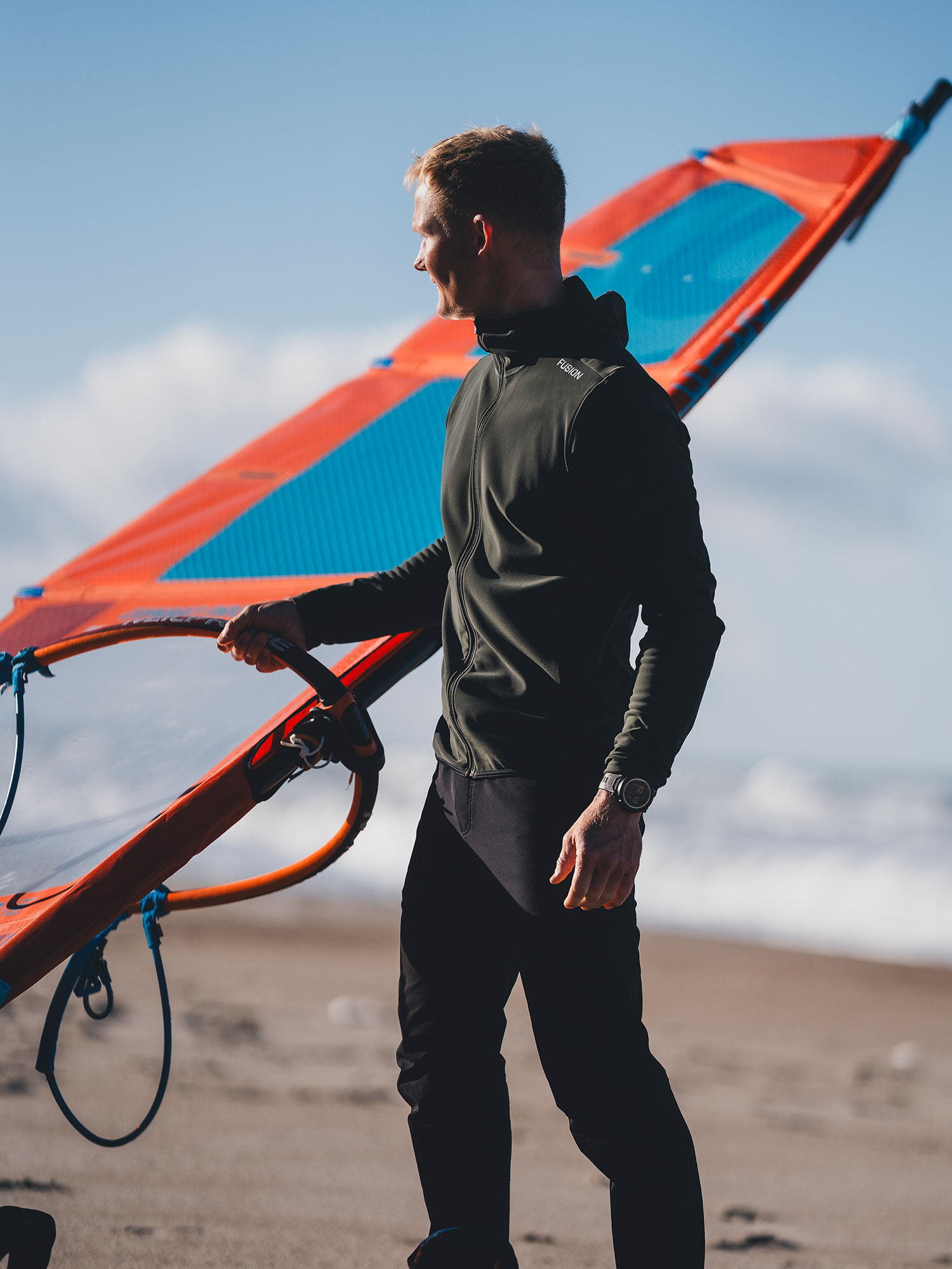 FUSION Recharge Hoodie, Herre-Mørkegrøn