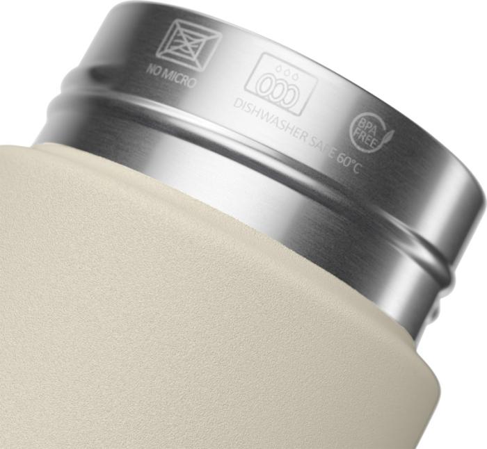 Ocean Bottle 500 ml vakuumisoleret vandflaske, Genanvendt Stål-Creme