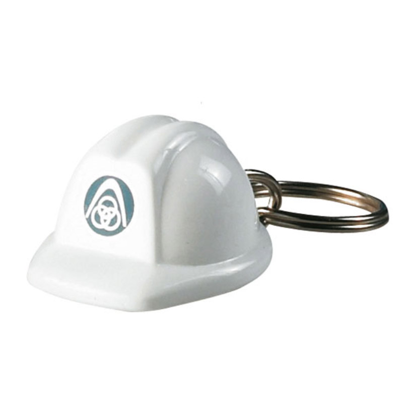 Hjelm nøglering - Genbrugs Akryl-Hvid