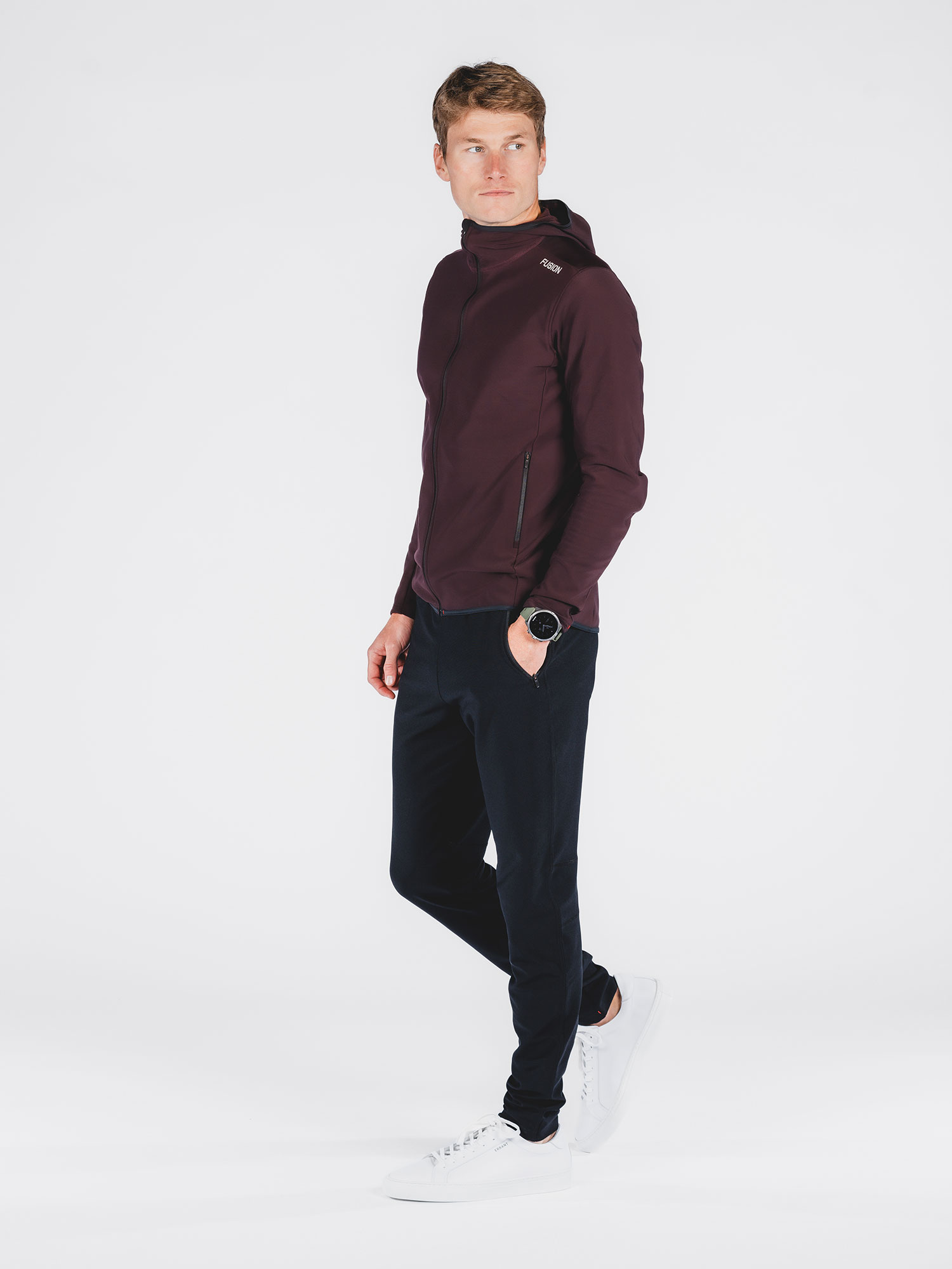 FUSION Recharge Hoodie, Herre-Abergine
