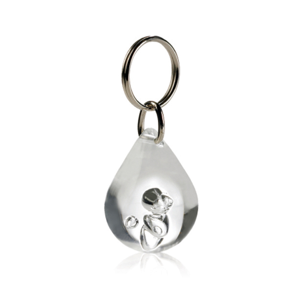 Dråbe Nøglering - Genbrugs Akryl-Klar