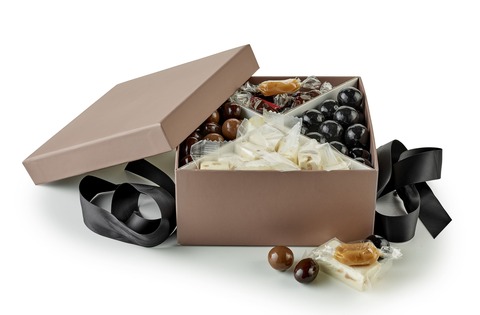 Hatteæske Familieæske, 850 g.-Brun