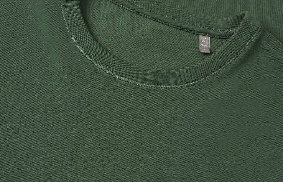 ID Økologisk O-hals T-shirt, herre-Grøn