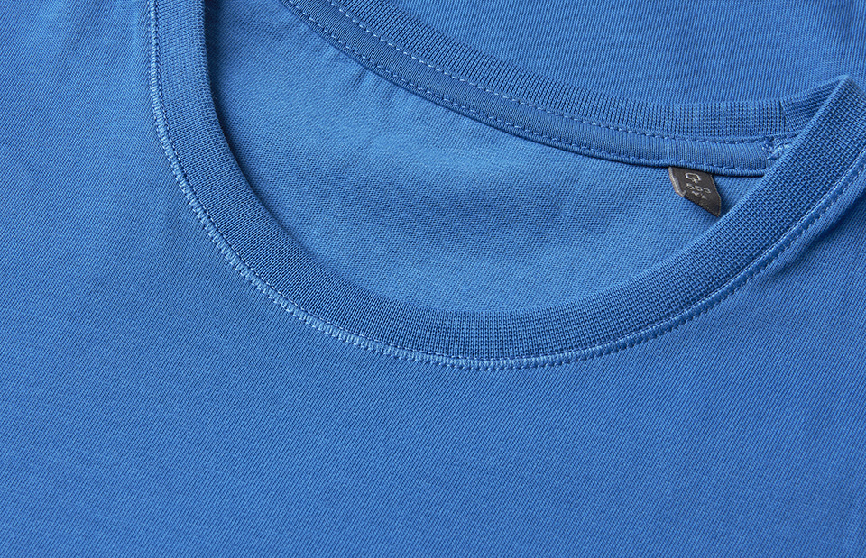 ID Økologisk O-hals T-shirt, dame-Blå