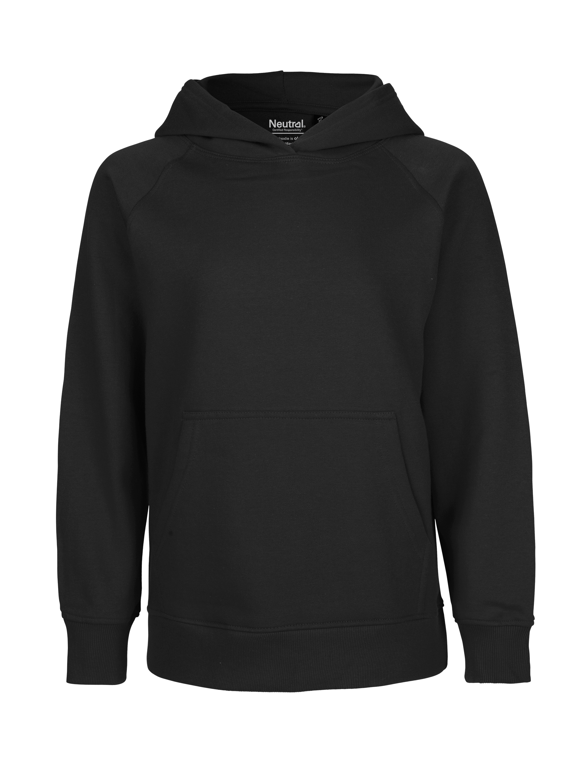 NEUTRAL Kids Hoodie - Økologisk Fairtrade Bomuld-Sort
