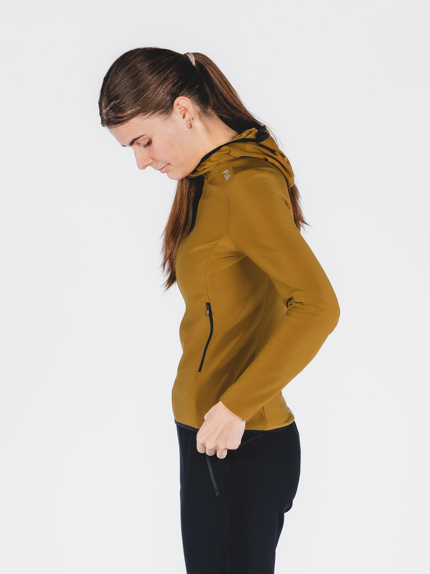 FUSION Recharge Hoodie, Dame-Mustard