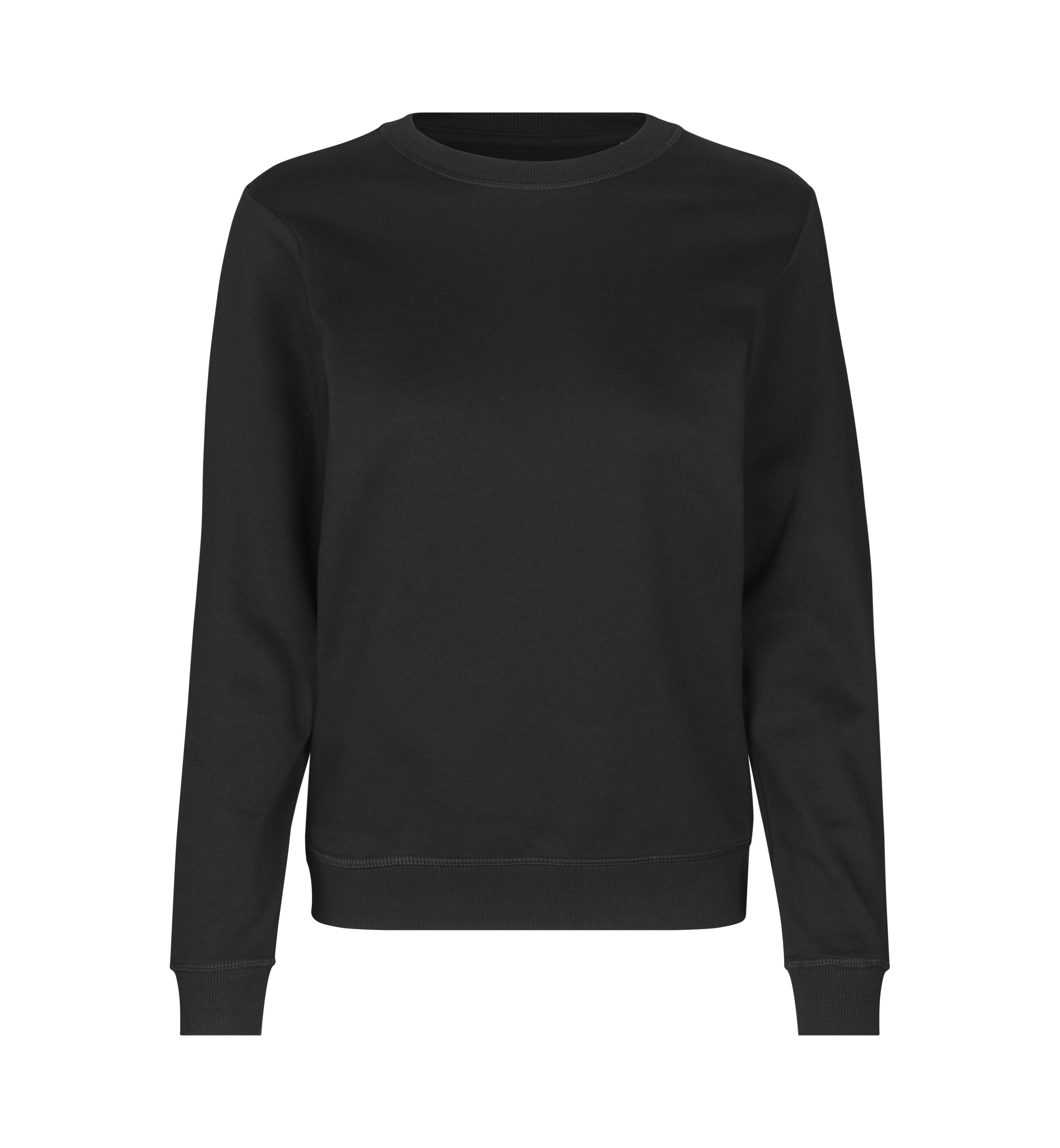 ID Økologisk O-hals Sweatshirt, dame-Sort