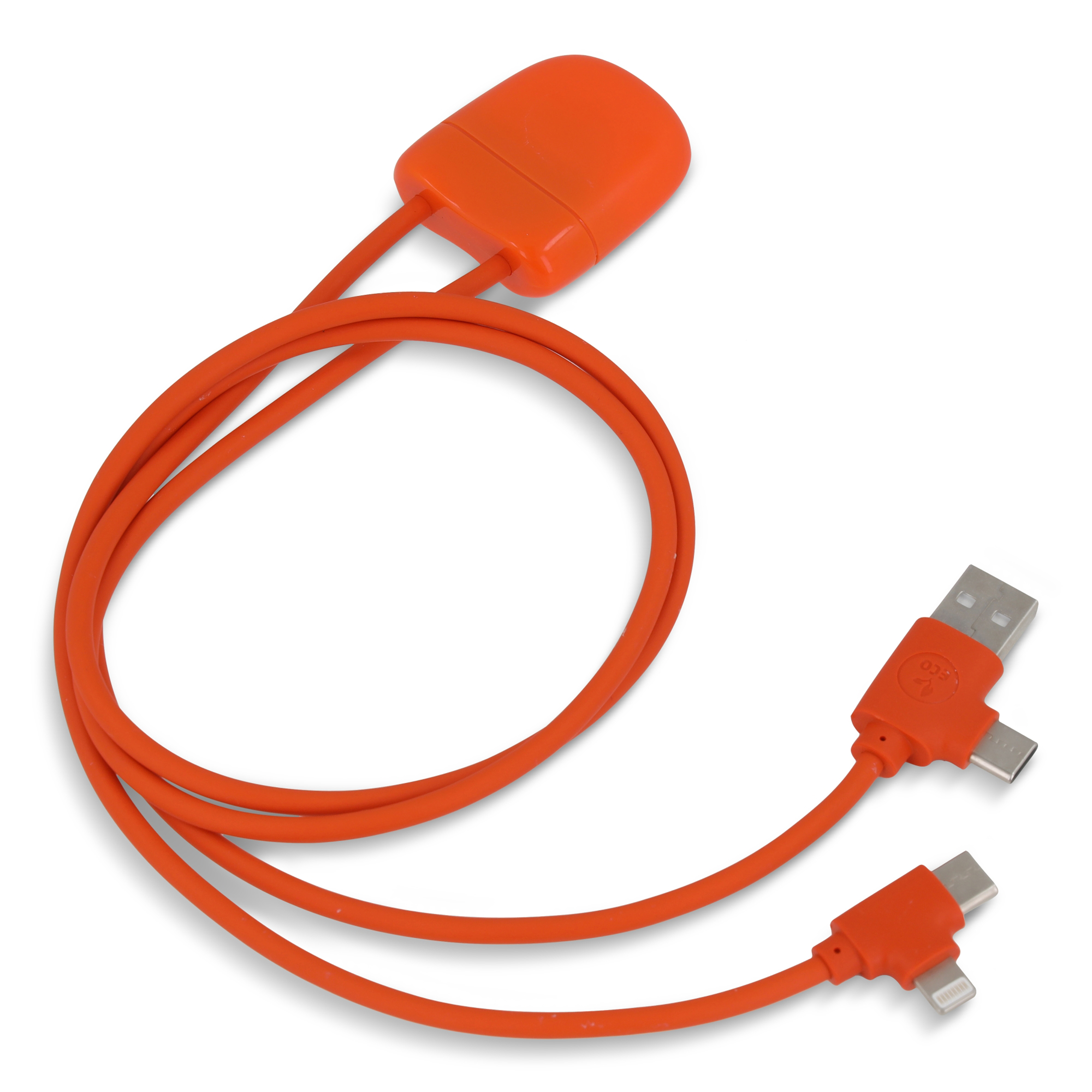 Xoopar Ice-C GRS Charging cable - rPet-Orange