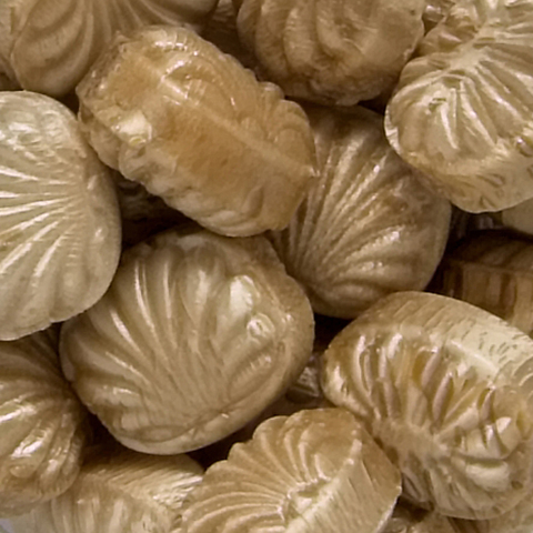 Danske Twistede Logo Veganske Bolsjer i komposterbar folie-Karamelbolsjer