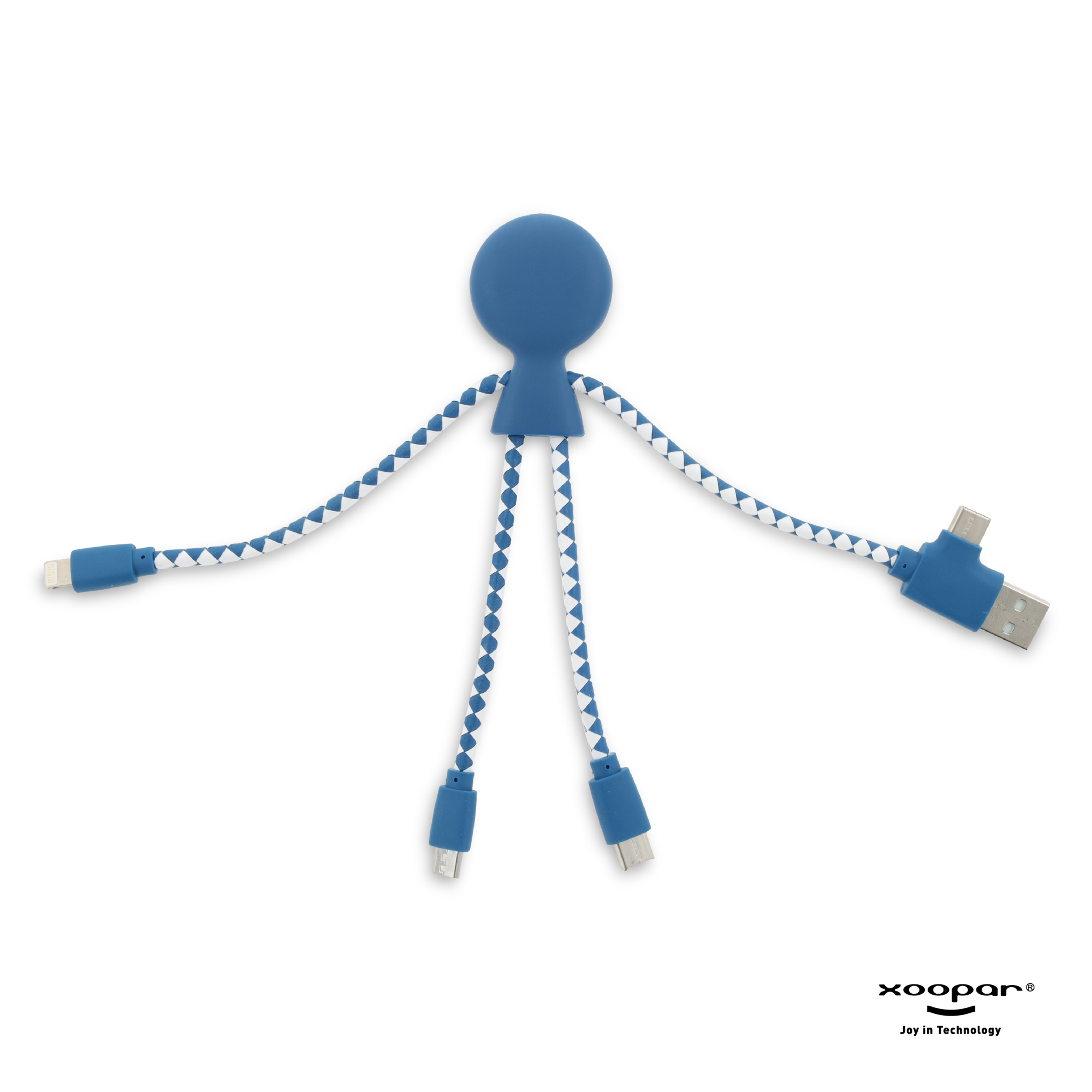 Xoopar Mr. Bio Charging cable - rPet-Blå