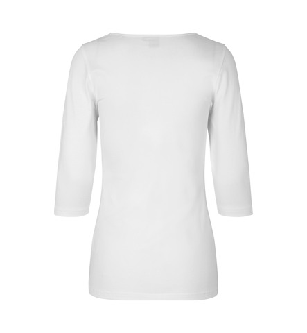ID Stretch T-shirt ¾ ærmet, dame-Hvid