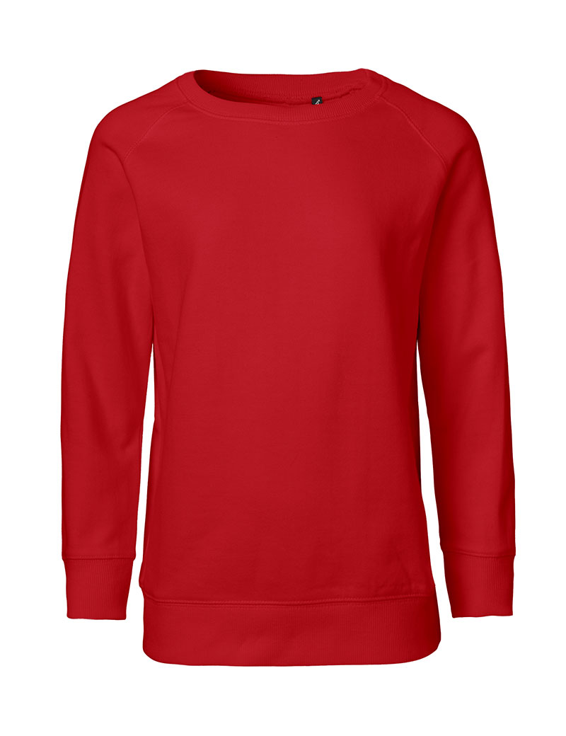 NEUTRAL Sweatshirt Børn, 100% Økologisk Fairtrade Bomuld-Rød