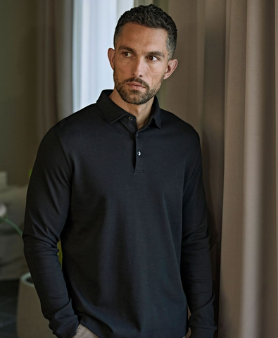 TEE JAYS Pima Cotton Long Sleeve Polo