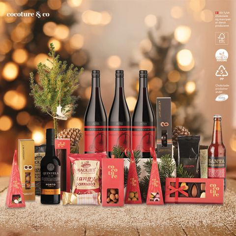 Red Christmas with port - XXL Gaveæske-