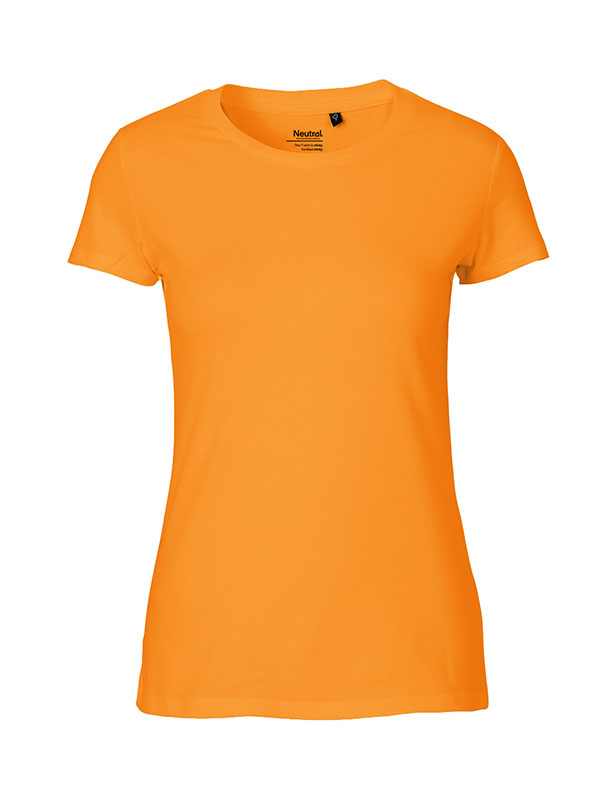 NEUTRAL Fit Dame T-shirt, 100% Økologisk Fairtrade Bomuld-Lys Orange